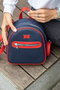Zoozie Bags Oslo - Azul marino y rojo